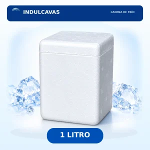 Nevera de icopor de 1 litro Indulcavas para cadena de frío