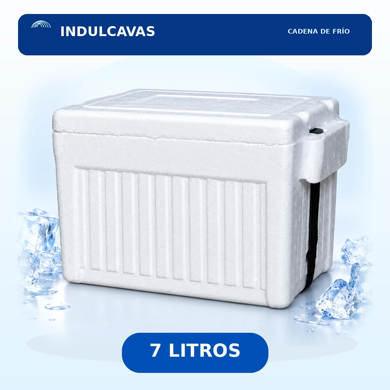 Nevera de icopor de 7 litros Indulcavas para cadena de frío