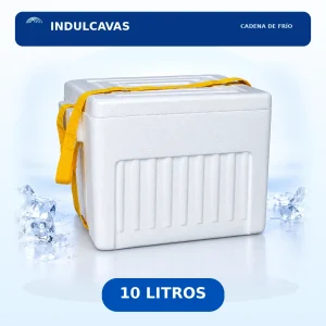Nevera de icopor de 10 litros Indulcavas para cadena de frío