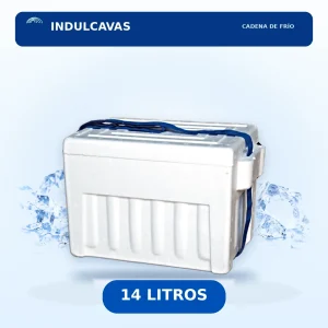 Nevera de icopor de 14 litros Indulcavas para cadena de frío