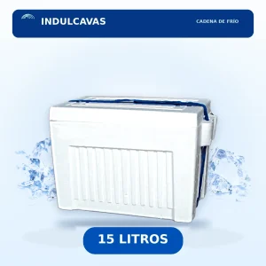 Nevera de icopor de 15 litros Indulcavas para cadena de frío