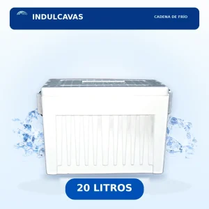 Nevera de icopor de 20 litros Indulcavas para cadena de frío