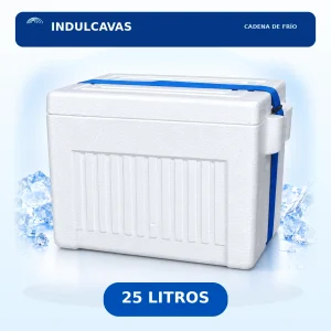 Nevera de icopor de 25 litros Indulcavas para cadena de frío