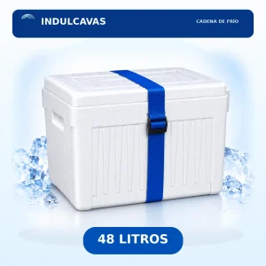Nevera de icopor de 48 litros Indulcavas para cadena de frío