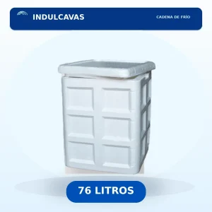 Nevera de icopor de 76 litros Indulcavas para cadena de frío